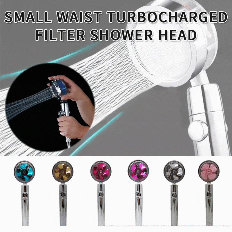 2022 Shower Head 360 Degree Rotation Water Saving Flow Turbofan Hydraulic Injection High Pressure Sprayer Bathroom Accessories