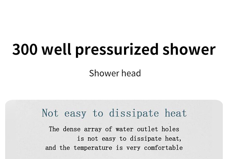 300-Hole Pressurized Showerhead Household Square Handheld Showerhead Pressurized Rosette Bathroom Water-Saving Shower