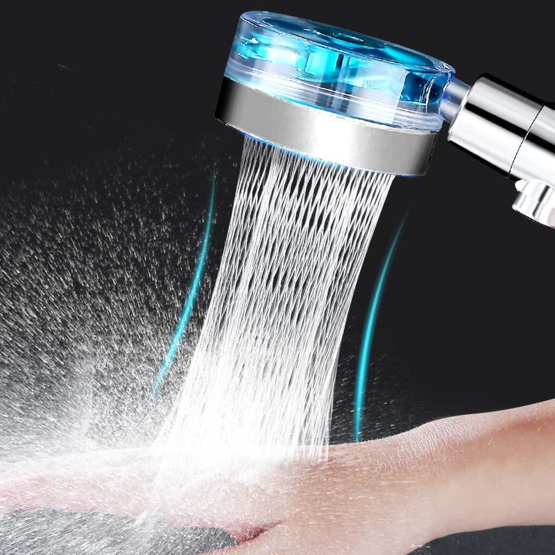 New Propeller Shower Head High Pressure Water Saving Supercharged Turbo Showerhead with Fan Filter Rainfall Bathroom Shower