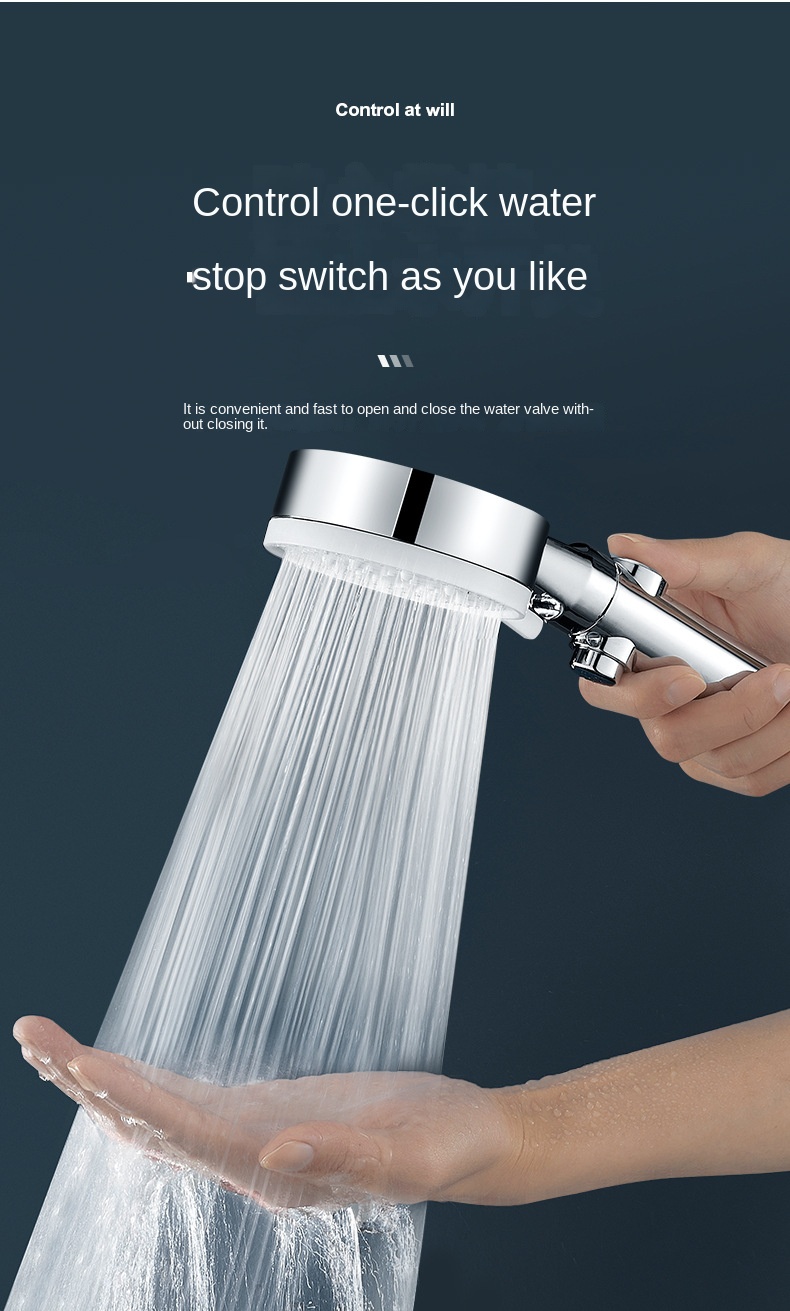 XIAOMI MIJIA 5 Modes Adjustable Shower Head High Pressure Water Saving Shower Stop Water Black Bath Shower Head Bathroom Tool