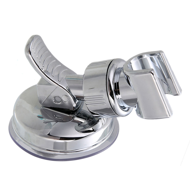 Shower Holder Suction Cup Holder 360° Adjustable Showerhead Holder Plating Shower Rail Head Holder Bathroom Wall Mount Bracket