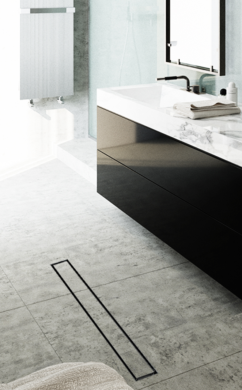 BAKALA Invisible Bathroom Floor Drain 20-120CM Square Waste Filter Drainage Anti-odor Shower Drain Strainer Kitchen Accessories